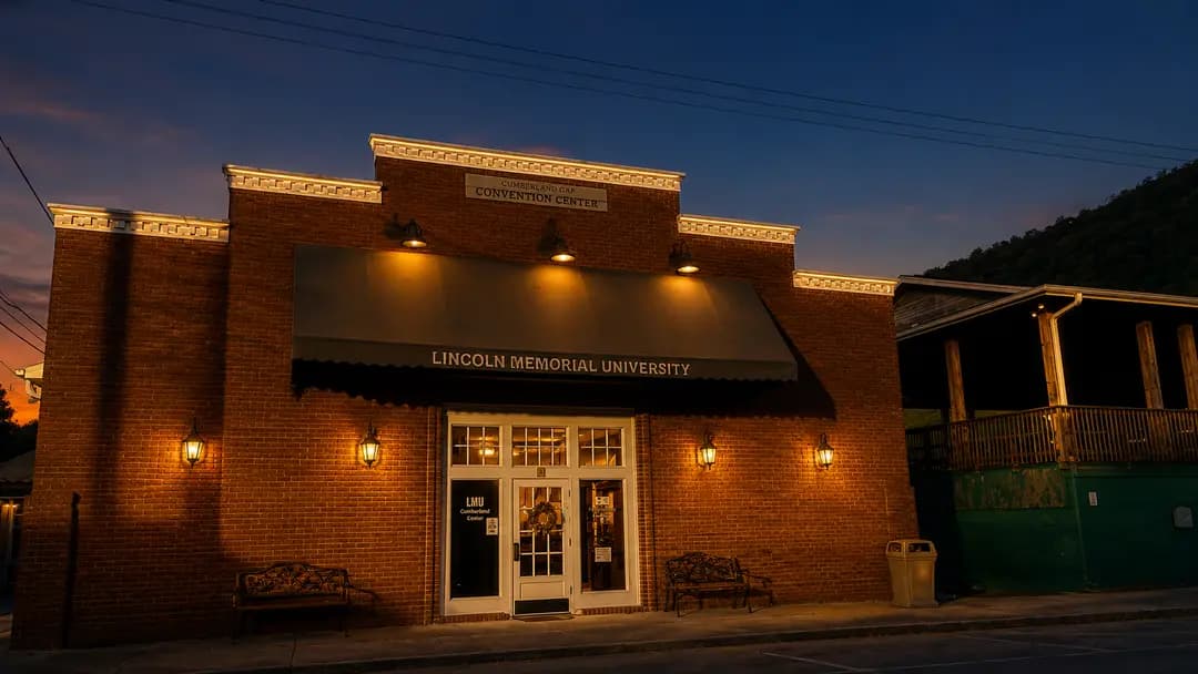 Lincoln Memorial University Cumberland Gap Convention Center at dusk
